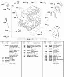 Cylinder Oil Back Plate Diagram and Parts List for 437447-0205-E2  Briggs and Stratton Engine